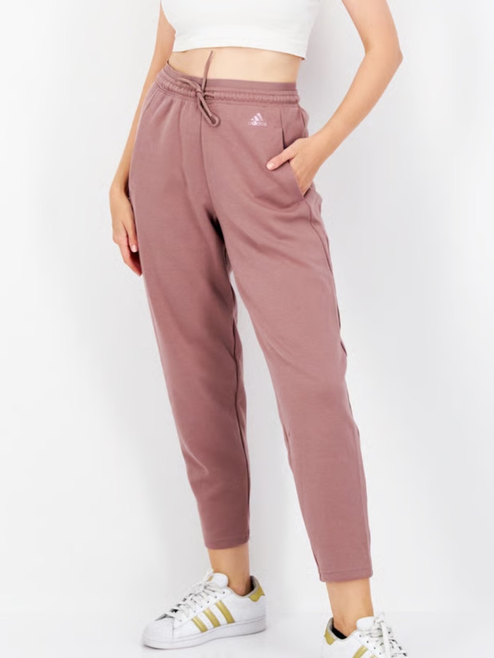 Adidas Women's Pull On Drawstring Athletic Sweatpants Pants (HP0784) XS